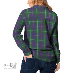 ScotsTee Shop Scottish MacIntyre Inglis Clan Crest Tartan Womens Long Sleeve Shirt