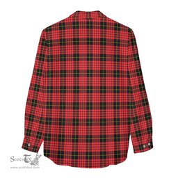 ScotsTee Shop Scottish MacQueen Modern Clan Crest Tartan Womens Long Sleeve Shirt