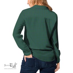 ScotsTee Shop Scottish Montgomery Clan Tartan Womens Long Sleeve Shirt