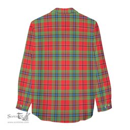 ScotsTee Shop Scottish MacLean of Duart Modern Clan Tartan Womens Long Sleeve Shirt