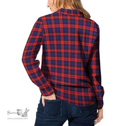 ScotsTee Shop Scottish MacLachlan Modern Clan Crest Tartan Womens Long Sleeve Shirt