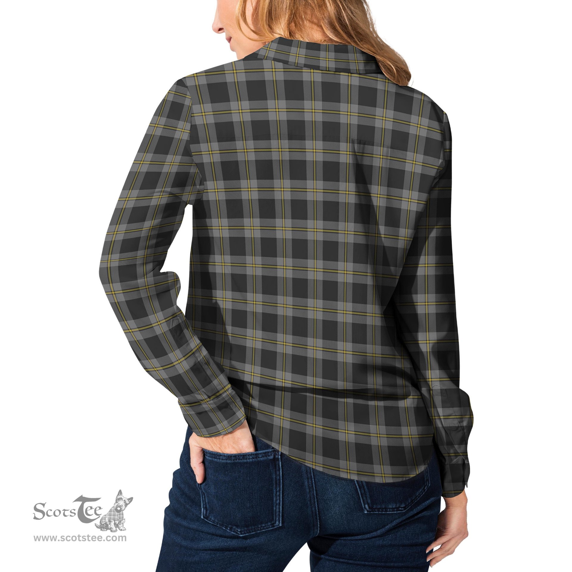ScotsTee Shop Scottish Perry Ancient Clan Tartan Womens Long Sleeve Shirt
