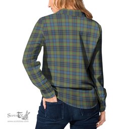 ScotsTee Shop Scottish MacLellan Ancient Clan Crest Tartan Womens Long Sleeve Shirt