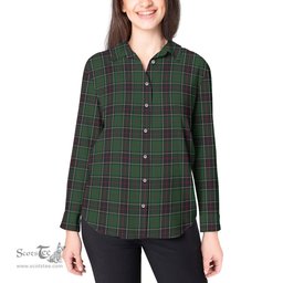 ScotsTee Shop Scottish Sinclair Hunting Clan Tartan Womens Long Sleeve Shirt