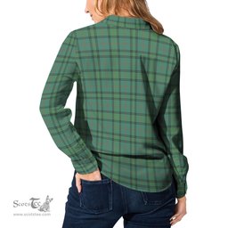 ScotsTee Shop Scottish Ross Hunting Ancient Clan Crest Tartan Womens Long Sleeve Shirt
