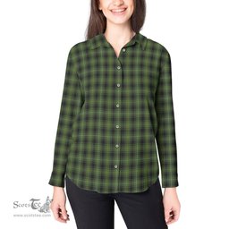 ScotsTee Shop Scottish MacIver Hunting Clan Tartan Womens Long Sleeve Shirt