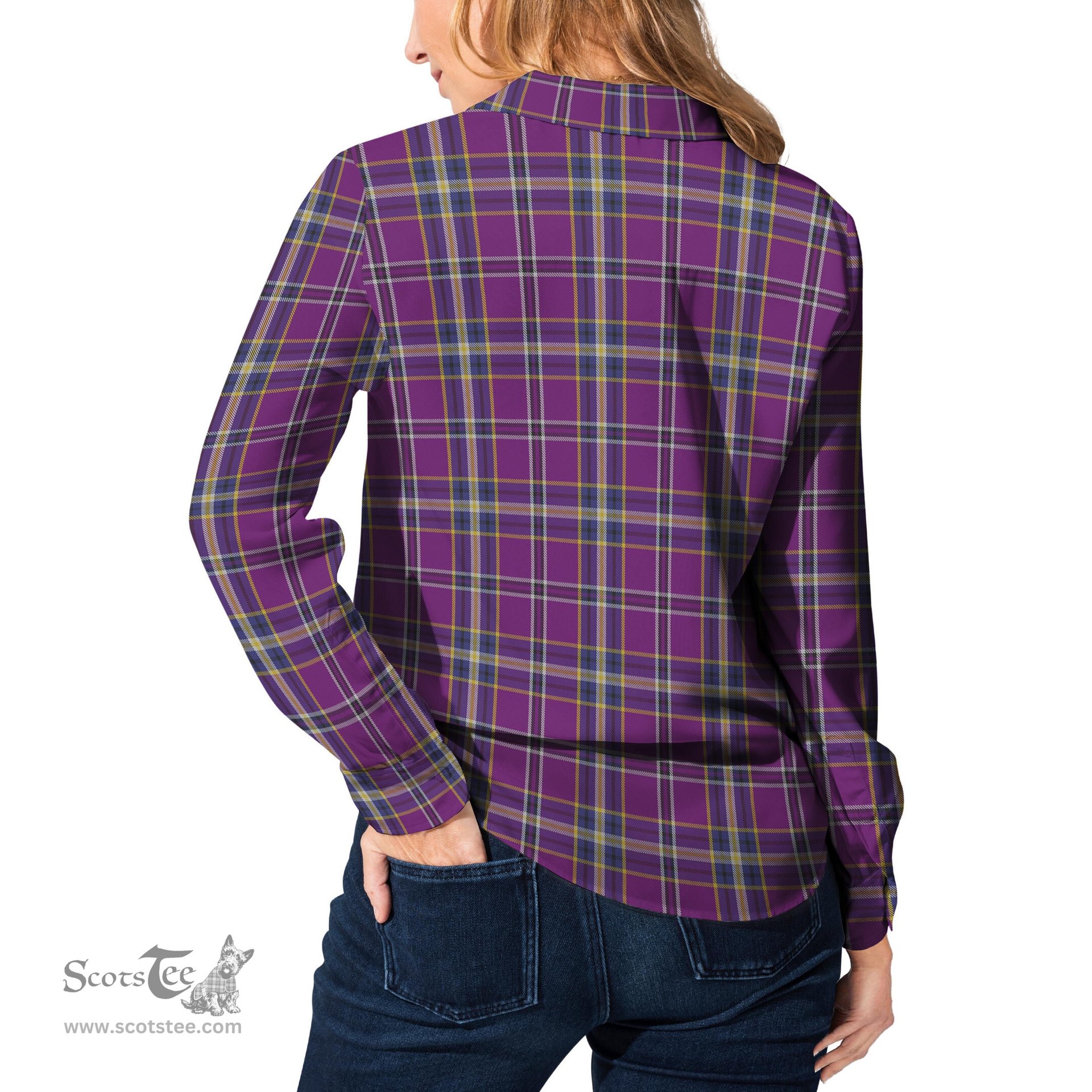 ScotsTee Shop Scottish O'Riagain Clan Tartan Womens Long Sleeve Shirt