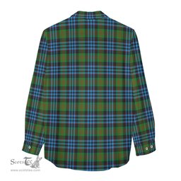 ScotsTee Shop Scottish Newlands of Lauriston Clan Crest Tartan Womens Long Sleeve Shirt
