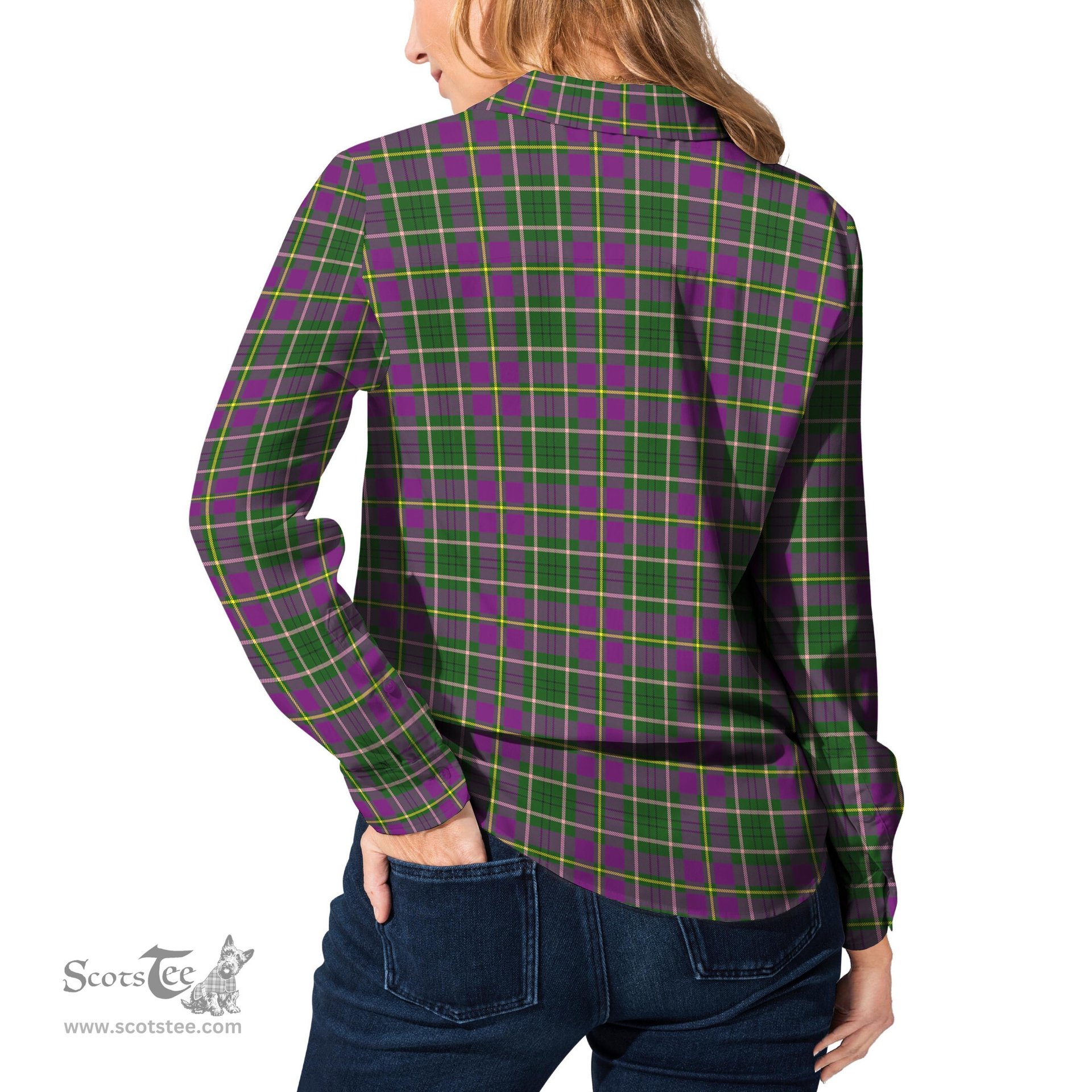 ScotsTee Shop Scottish Taylor Clan Tartan Womens Long Sleeve Shirt