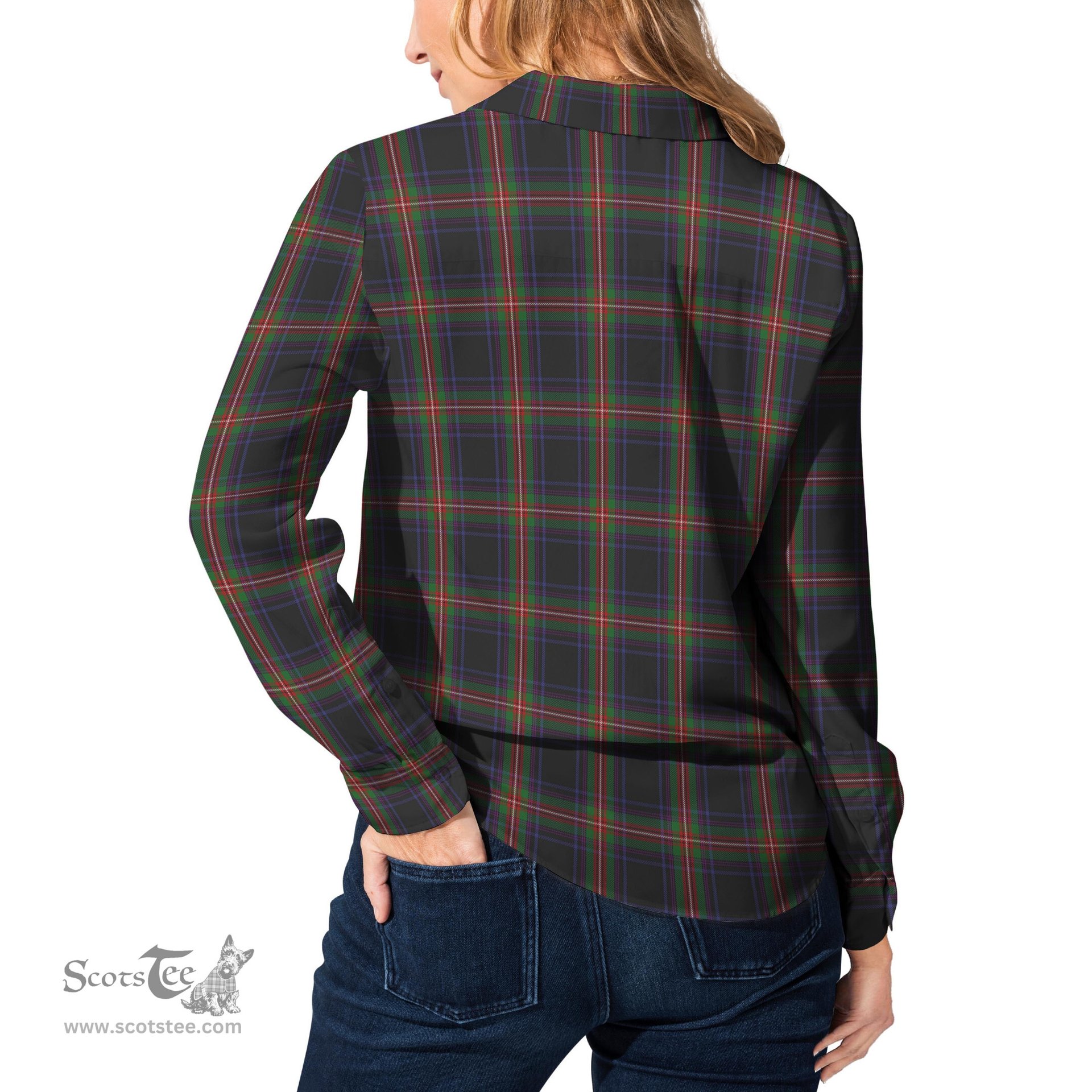 ScotsTee Shop Scottish Watt Clan Tartan Womens Long Sleeve Shirt