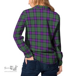 ScotsTee Shop Scottish Armstrong Modern Clan Crest Tartan Womens Long Sleeve Shirt