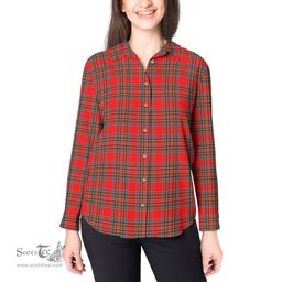 ScotsTee Shop Scottish Binning Clan Tartan Womens Long Sleeve Shirt