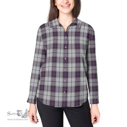 ScotsTee Shop Scottish Alexander of Menstry Dress Clan Tartan Womens Long Sleeve Shirt