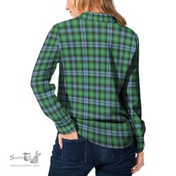 ScotsTee Shop Scottish Arbuthnot Ancient Clan Crest Tartan Womens Long Sleeve Shirt