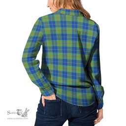 ScotsTee Shop Scottish Barclay Hunting Ancient Clan Tartan Womens Long Sleeve Shirt