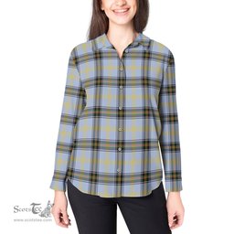 ScotsTee Shop Scottish Bell Clan Tartan Womens Long Sleeve Shirt