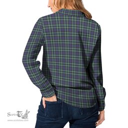 ScotsTee Shop Scottish Allardice Clan Tartan Womens Long Sleeve Shirt