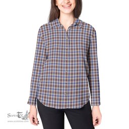 ScotsTee Shop Scottish Boswell Clan Tartan Womens Long Sleeve Shirt