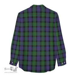 ScotsTee Shop Scottish Blair Clan Crest Tartan Womens Long Sleeve Shirt