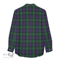 ScotsTee Shop Scottish Campbell of Cawdor Clan Crest Tartan Womens Long Sleeve Shirt