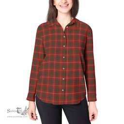 ScotsTee Shop Scottish Bruce Clan Tartan Womens Long Sleeve Shirt