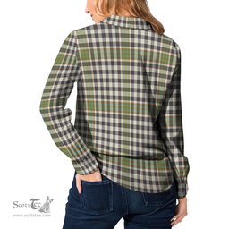 ScotsTee Shop Scottish Burns Check Clan Tartan Womens Long Sleeve Shirt