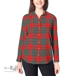 ScotsTee Shop Scottish Cheyne Clan Tartan Womens Long Sleeve Shirt