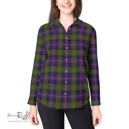 ScotsTee Shop Scottish Cameron of Erracht Modern Clan Tartan Womens Long Sleeve Shirt