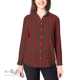 ScotsTee Shop Scottish Carruthers Clan Tartan Womens Long Sleeve Shirt