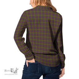 ScotsTee Shop Scottish Cochrane Modern Clan Crest Tartan Womens Long Sleeve Shirt