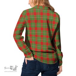ScotsTee Shop Scottish Callander Modern Clan Tartan Womens Long Sleeve Shirt