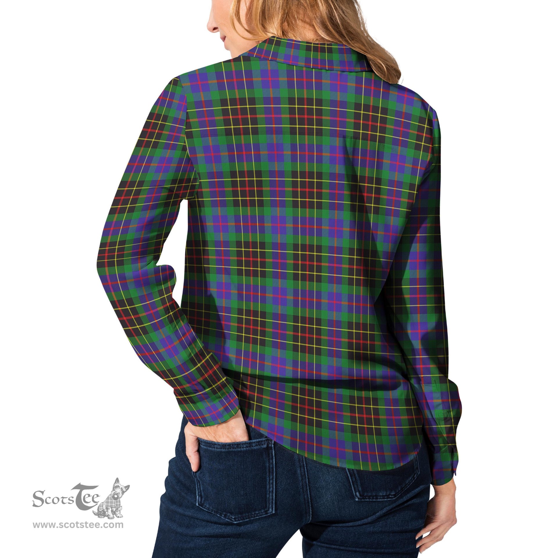 ScotsTee Shop Scottish Brodie Hunting Modern Clan Tartan Womens Long Sleeve Shirt