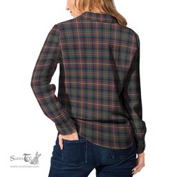 ScotsTee Shop Scottish Cameron Highlanders of Ottawa Clan Crest Tartan Womens Long Sleeve Shirt
