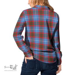ScotsTee Shop Scottish Congilton Clan Tartan Womens Long Sleeve Shirt