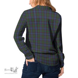 ScotsTee Shop Scottish Fletcher Clan Tartan Womens Long Sleeve Shirt