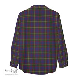 ScotsTee Shop Scottish Durie Clan Crest Tartan Womens Long Sleeve Shirt