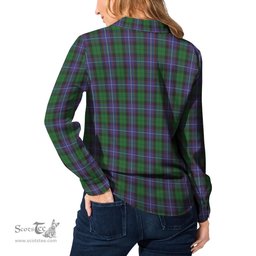 ScotsTee Shop Scottish Galbraith Clan Tartan Womens Long Sleeve Shirt