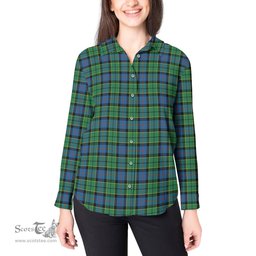 ScotsTee Shop Scottish Forsyth Ancient Clan Tartan Womens Long Sleeve Shirt