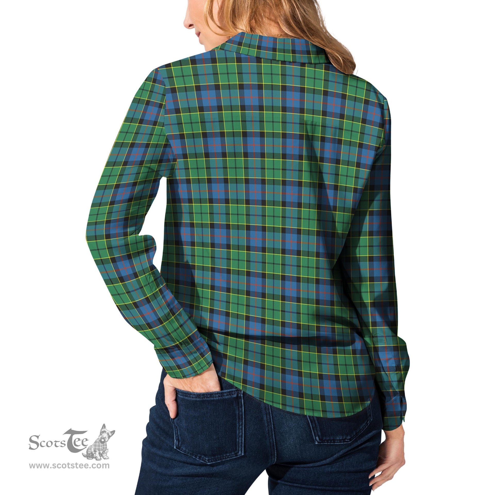 ScotsTee Shop Scottish Forsyth Ancient Clan Tartan Womens Long Sleeve Shirt