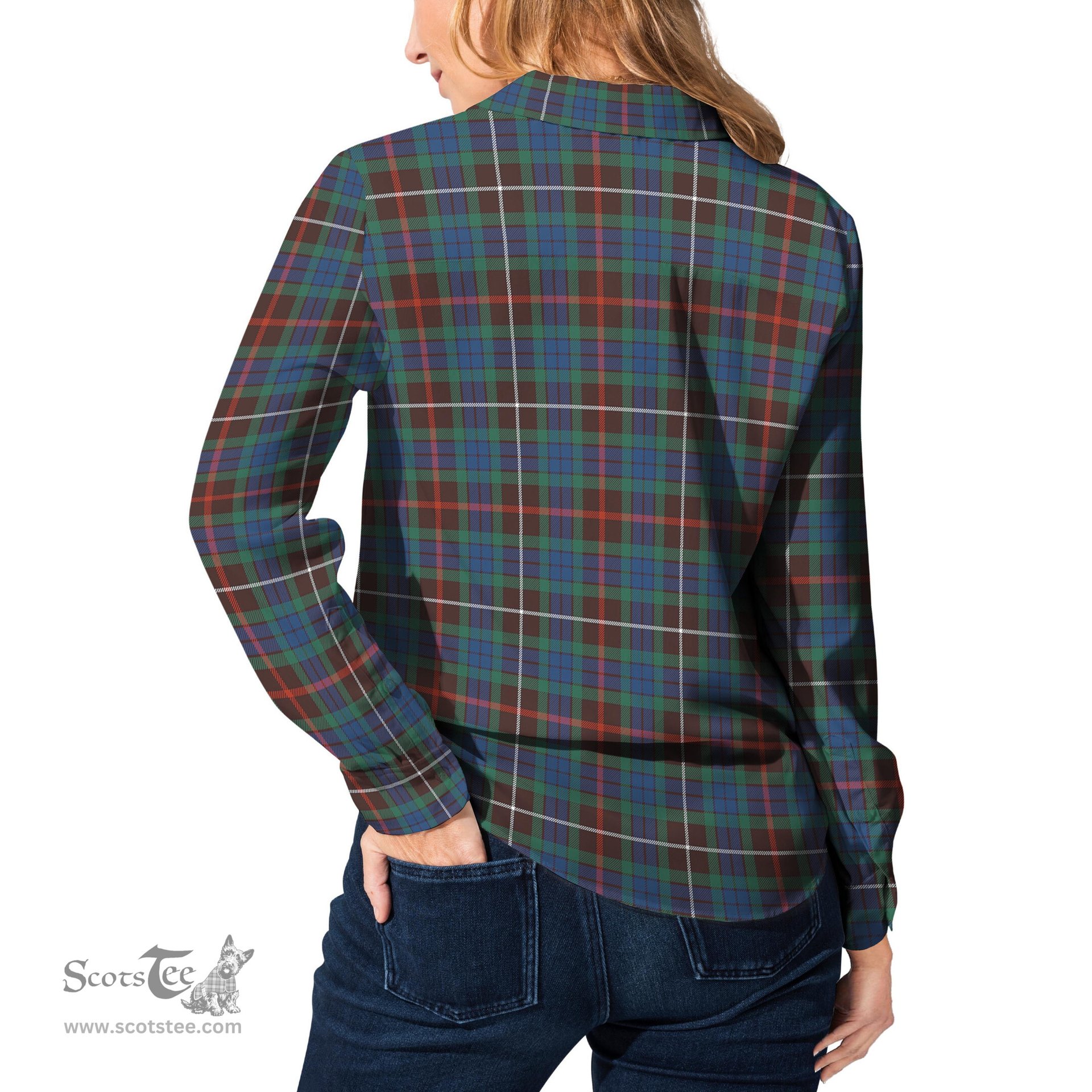 ScotsTee Shop Scottish Fraser Hunting Ancient Clan Tartan Womens Long Sleeve Shirt