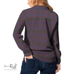 ScotsTee Shop Scottish Cumming Clan Crest Tartan Womens Long Sleeve Shirt