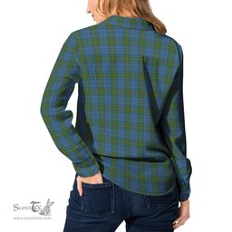 ScotsTee Shop Scottish Donegal County Ireland Clan Tartan Womens Long Sleeve Shirt