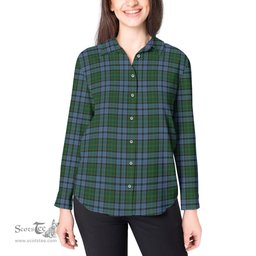 ScotsTee Shop Scottish Forsyth Clan Tartan Womens Long Sleeve Shirt