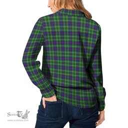 ScotsTee Shop Scottish Duncan Modern Clan Crest Tartan Womens Long Sleeve Shirt