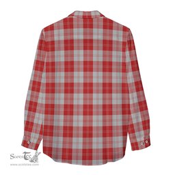 ScotsTee Shop Scottish Erskine Red Clan Crest Tartan Womens Long Sleeve Shirt