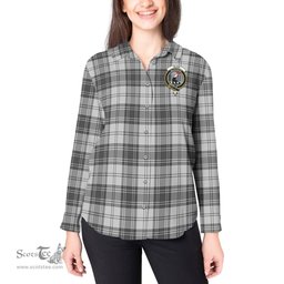 ScotsTee Shop Scottish Glen Clan Crest Tartan Womens Long Sleeve Shirt