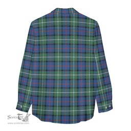ScotsTee Shop Scottish Davidson of Tulloch Clan Tartan Womens Long Sleeve Shirt