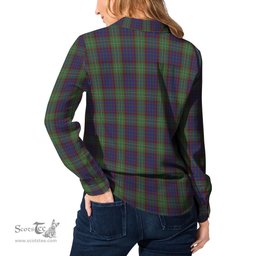 ScotsTee Shop Scottish Cunningham Hunting Clan Tartan Womens Long Sleeve Shirt