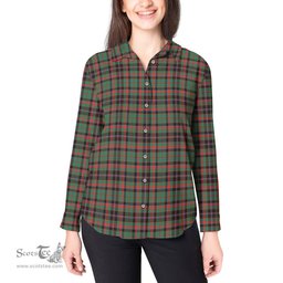 ScotsTee Shop Scottish Cumming Hunting Ancient Clan Tartan Womens Long Sleeve Shirt