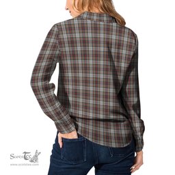 ScotsTee Shop Scottish Douglas Ancient Dress Clan Crest Tartan Womens Long Sleeve Shirt